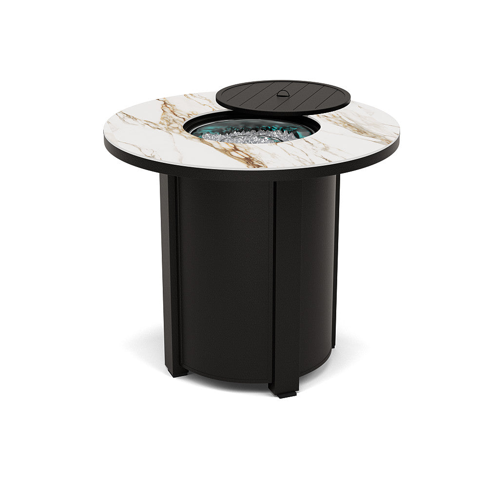 44" Round Balcony Fire Pit Table - Multiple Colors and Top Patterns