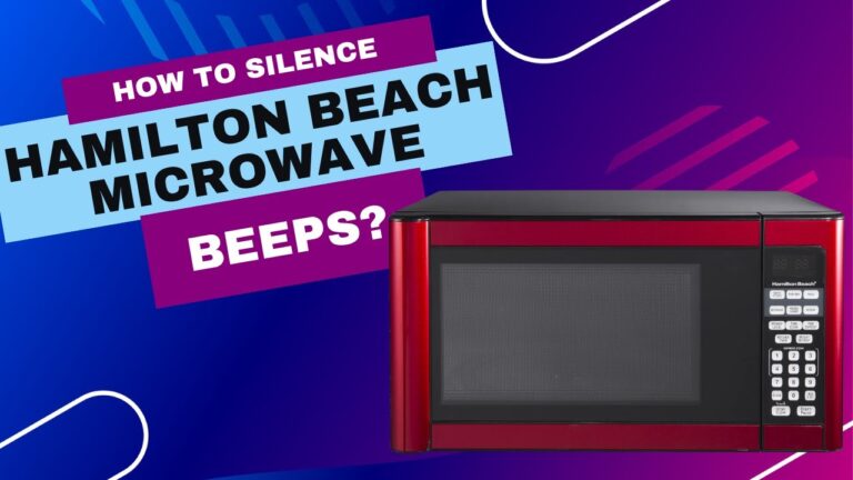 How to Put Your Microwave on Silent Mode Hamilton Beach