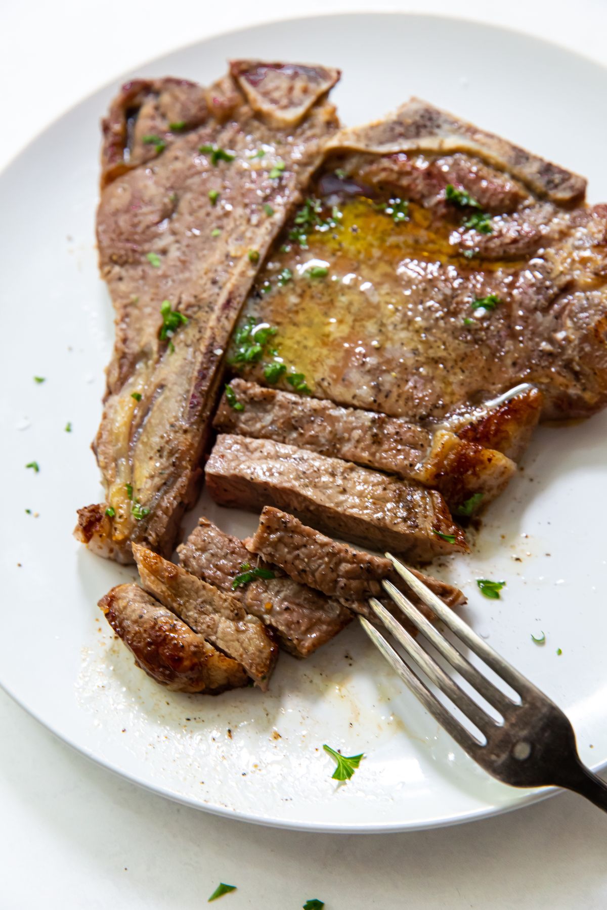 T Bone Steak in Air Fryer Medium Rare